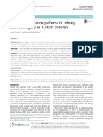 Antibiotic Resistance Patterns of Urinary Tract Pathogens in Turkish Children