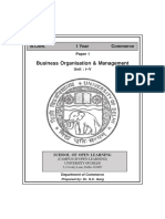Business Organisation and Management English