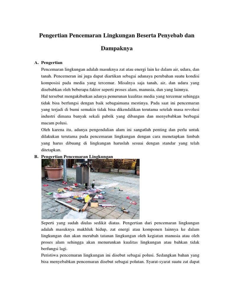 Pencemaran Lingkungan