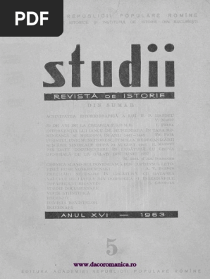 Studii Revista De Istorie 1963