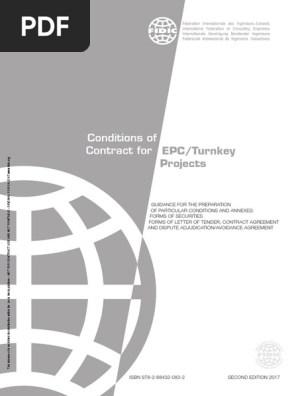 Fidicsilver2017 Fidic Silver Book Conditions Of Contract For Epc Turnkey Projects 2017 Pdf Pdf Copyright Intellectual Property