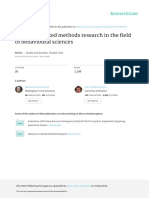 The Use of Mixed Methods Research in The Field of
