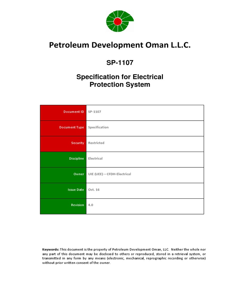 SP 1107 Electrical Protection Systems PDF PDF Transformer Relay