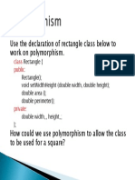 Use The Declaration of Rectangle Class Below To Work On Polymorphism