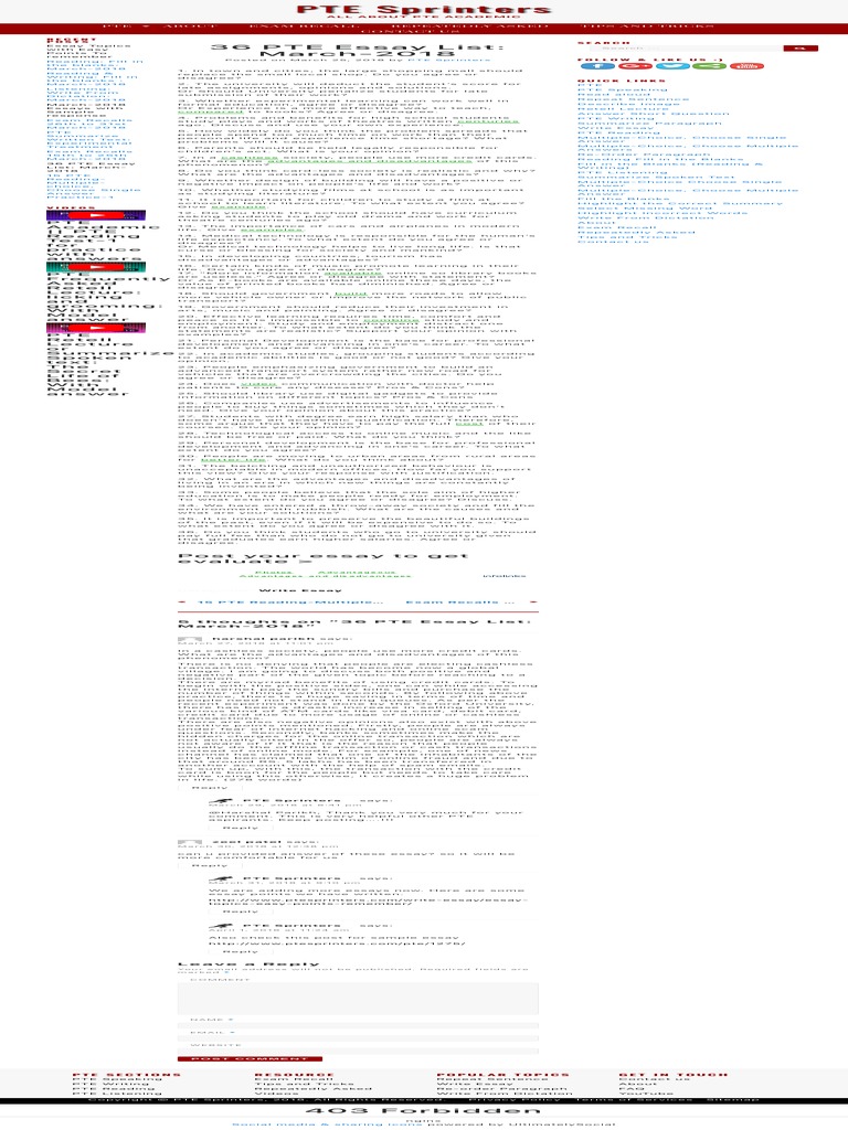 Pte writing essay template pdf 2020 picture