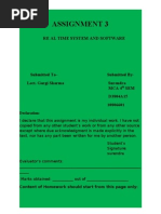 Assignment 3: Re Al Time System and Software