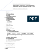 Esquema Del Proyecto de Investigacion