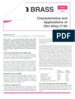 Brass: Characteristics and Applications of Olin Alloy C194