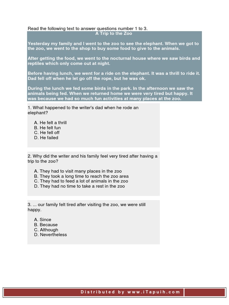 Recount Text 1 Docx Zoo