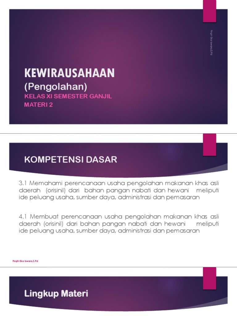 Materi 2 Kewirausahaan Semester 2