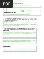 Second Lesson Plan Reflection: School: Date: MST: Unit: Class