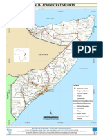 Somalia Administrative Units With Villages, Somali Geography, Somaliland, Puntland, Jubaland