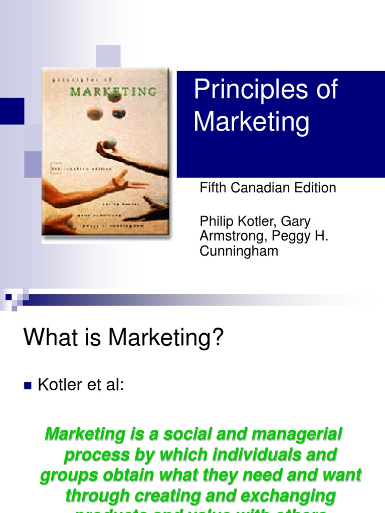 Principles Of Marketing Fifth Canadian Edition Philip Kotler Gary