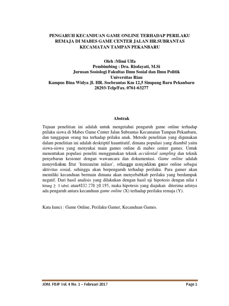 119938 Id Pengaruh Kecanduan Game Online Terhadap 1