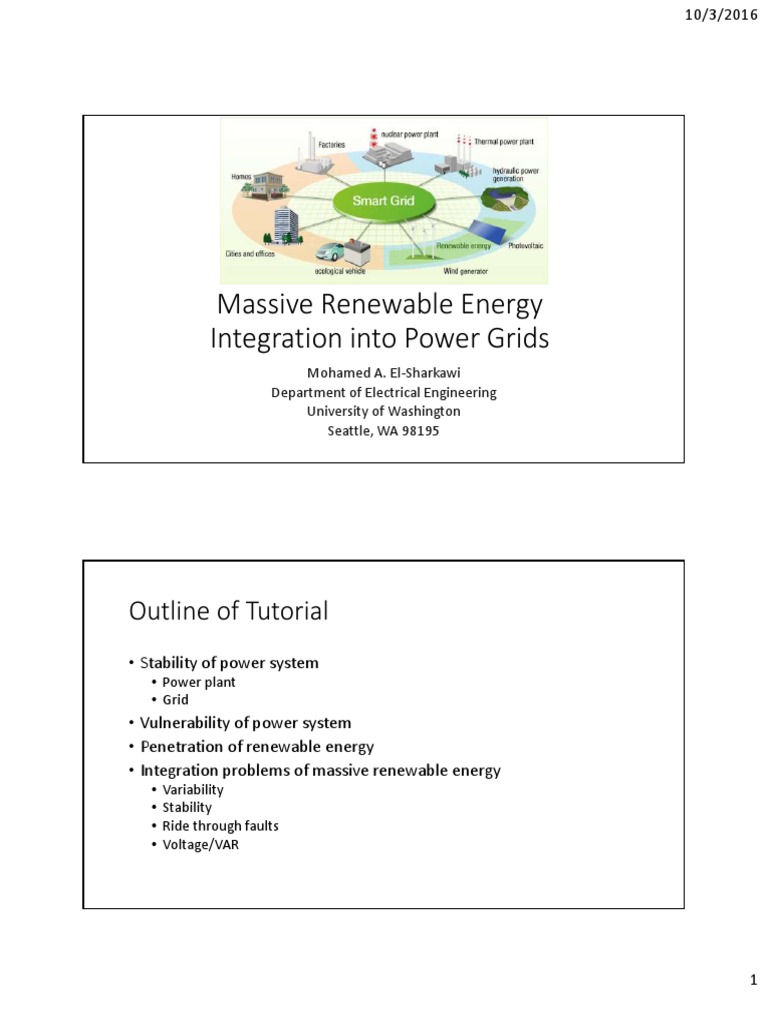 Course - Material - Integration of Renewable Resources Into Power Grids ...