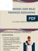 Model Dan Nilai Promosi Kesehatan