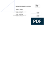 Paper Format For The Proceeding Imat 2012: Authora, Authorb