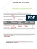 Job Analysis Template