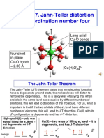 Jahn-Teller distortion in coordination number four