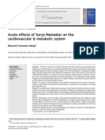 Acute Effects of Surya Namaskar On The Cardiovascular and Metabolic Systems (BS, Mody 2011)