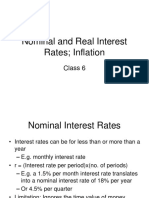 Nominal and Real Rates and Inflation