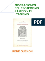 Guénon-Esoterismo Islámico y Taoísmo PDF