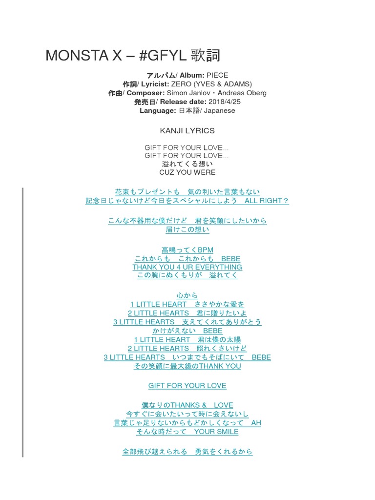 Monsta X Gfyl Pdf