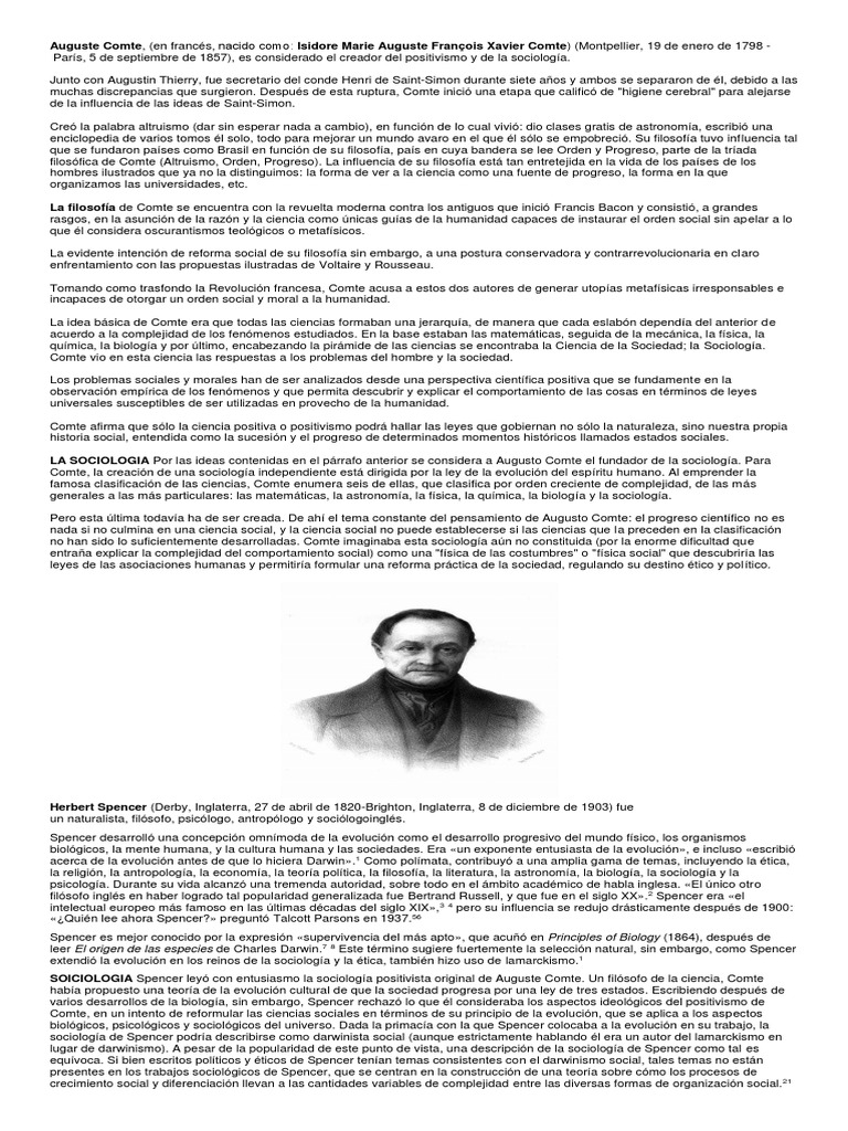 Auguste Comte PDF Louis Althusser Emile Durkheim