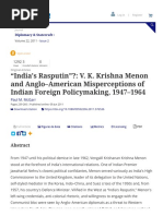 India's Rasputin"?: V. K. Krishna Menon and Anglo-American ...