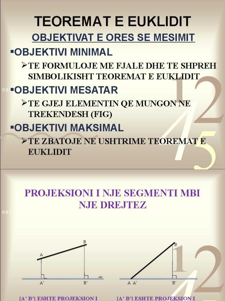 Teoremat e Euklidit | PDF