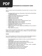 Barra Herramientas de Microsoft Word