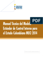 Manual Técnico del Modelo Estándar de Control Interno para el Estado Colombiano MECI 2014