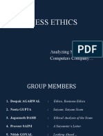 Business Ethics: Analyzing Satyam Computers Company