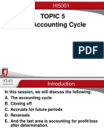 Topic 5 The Accounting Cycle