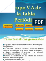 Características del grupo VA: nitrógeno, fósforo, arsénico, antimonio y bismuto