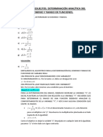 Ejercicios Resueltos Dominio y Rango de Funciones