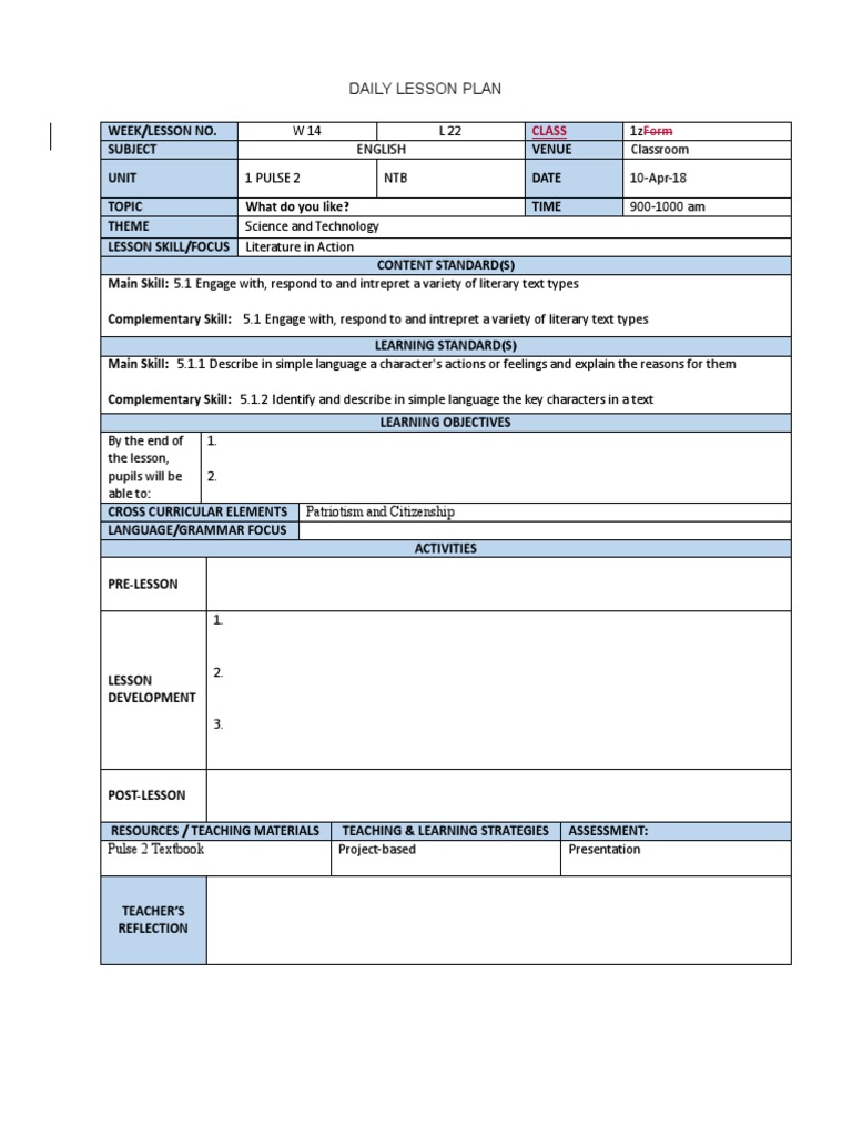 Cefr - Lesson Plan | PDF