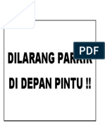 Dilarang Parkir