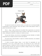 Interpretacao de Texto Jorge o Gato 4 Ou 5 Ano 170506231707