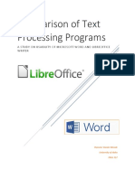 project 4 deliverable 1 comparison of text processing programs