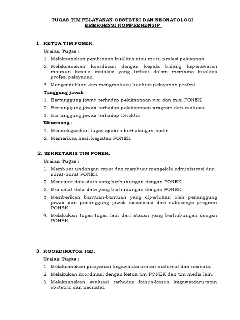 Tugas Tim Ponek 2018 | PDF