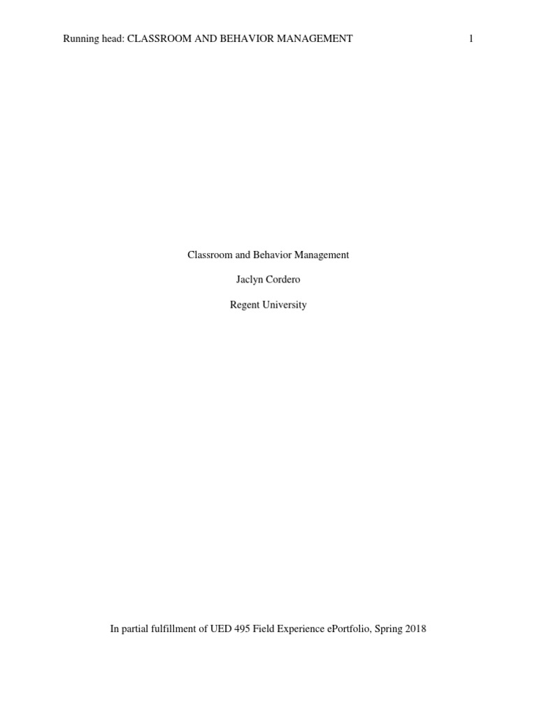 Ued495496 Cordero Jaclyn Classroom Behavior Management PDF