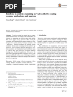 Emotions in Context: Examining Pervasive Affective Sensing Systems, Applications, and Analyses