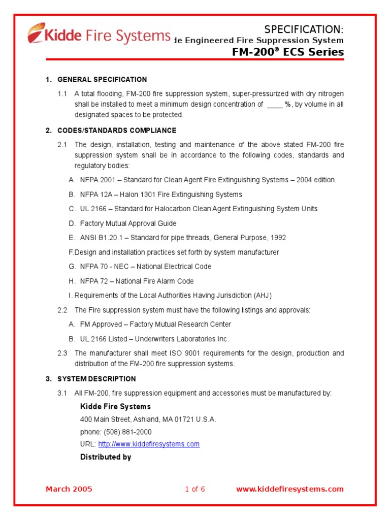 Spec For Fm 0 Kidde Systems Valve Pipe Fluid Conveyance
