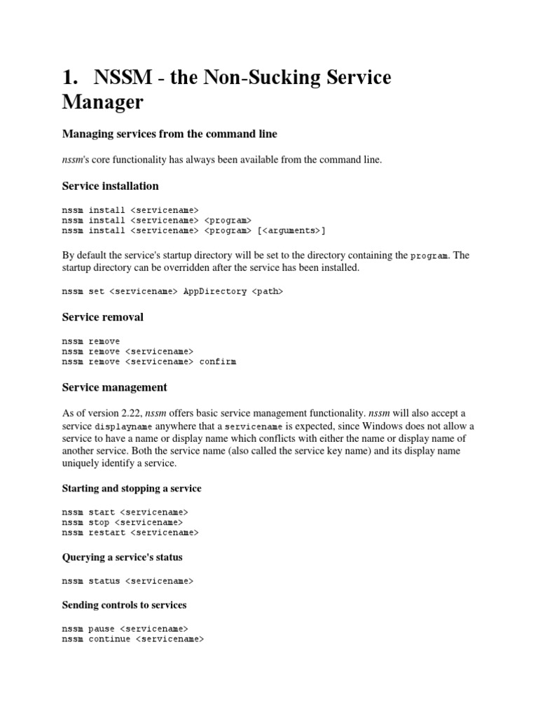 NSSM - The Non-Sucking Service Manager: Managing Services From The ...