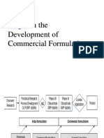 Stages in The Development of Commercial Formulations