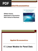 Applied Econometrics: William Greene Department of Economics Stern School of Business