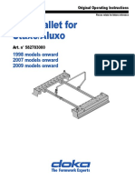 Doka Pallet For Staxo/Aluxo: 1998 Models Onward 2007 Models Onward 2009 Models Onward