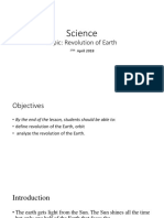 Science: Topic: Revolution of Earth