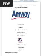Download amway full project by Swapnil Sonawane SN37778268 doc pdf